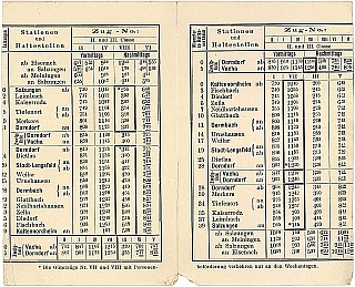 Fahrplan von 1899